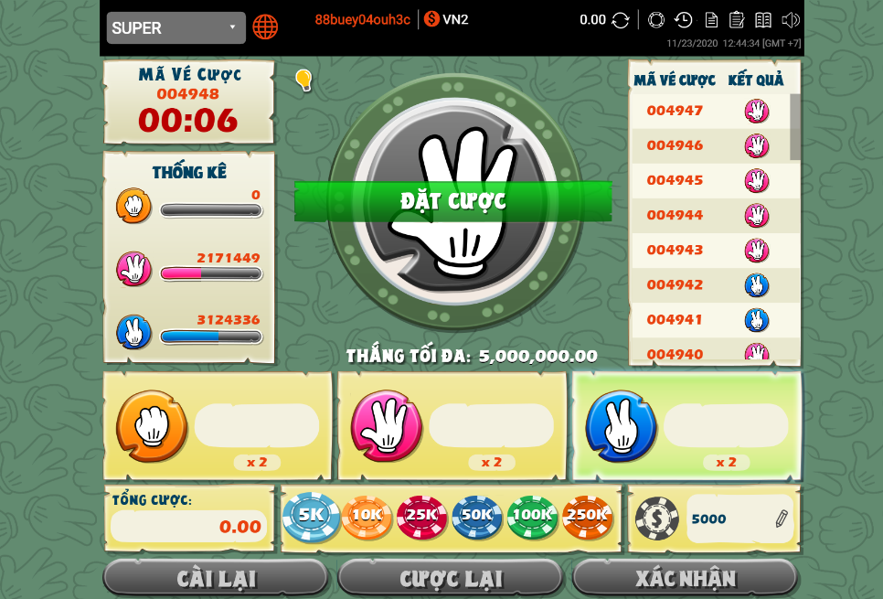 cách chơi xổ số kéo bao búa 888b