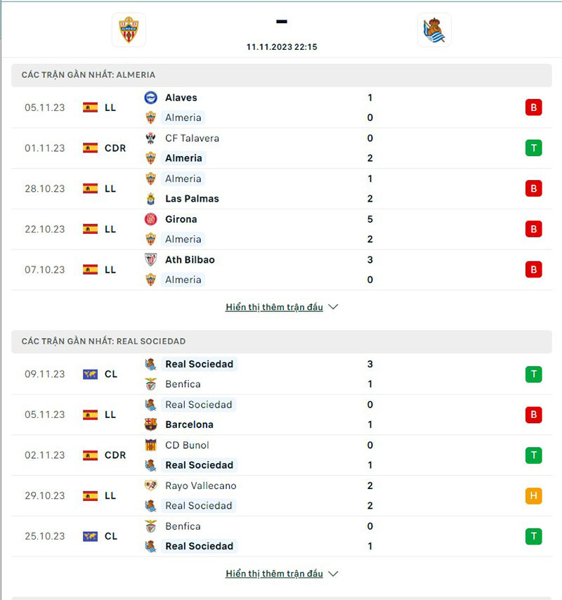 Almeria vs Real Sociedad