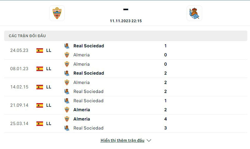 Almeria vs Real Sociedad