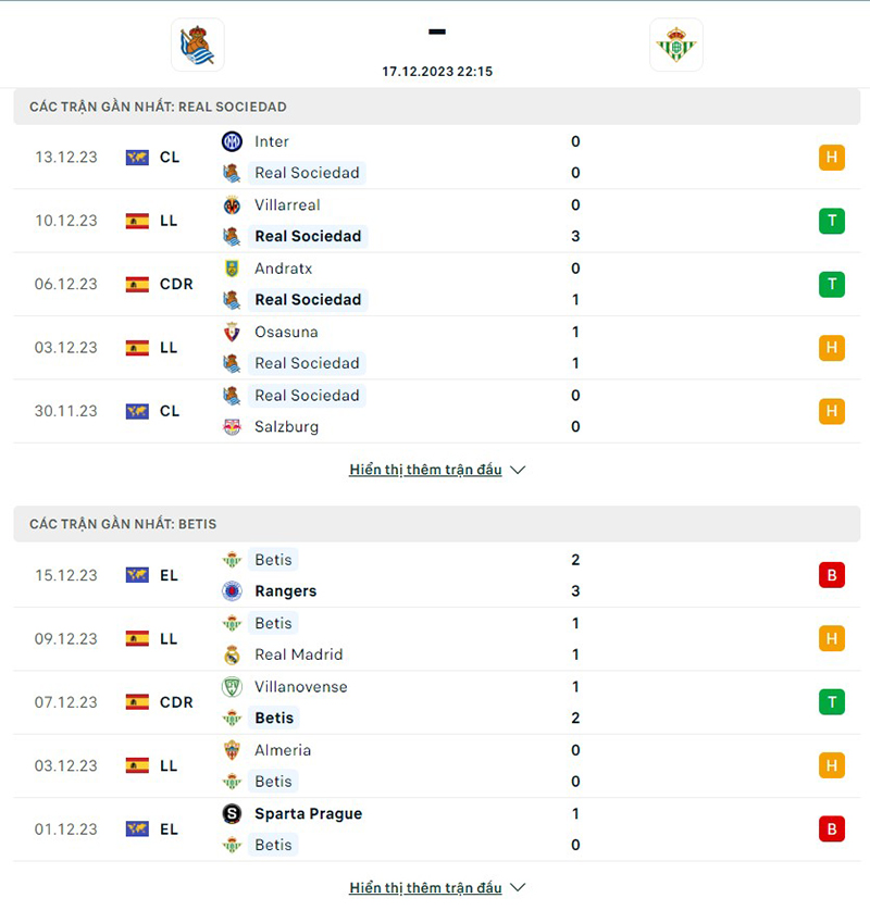 Real Sociedad vs Real Betis